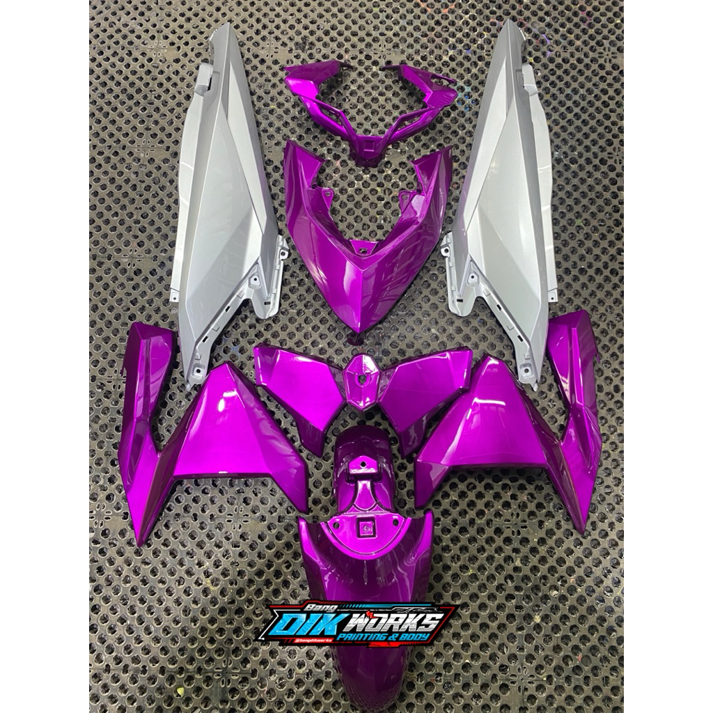 Custom warna Full body halus Honda Vario 125 150 LED Old 2015-2018 violing & Silver