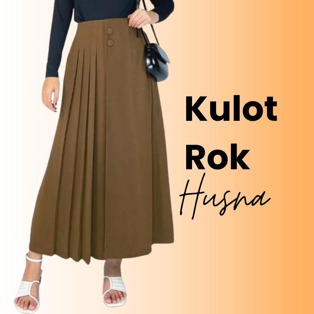 Celana Rok Muslimah Husna Variasi Kancing 2 Berbagai Warna