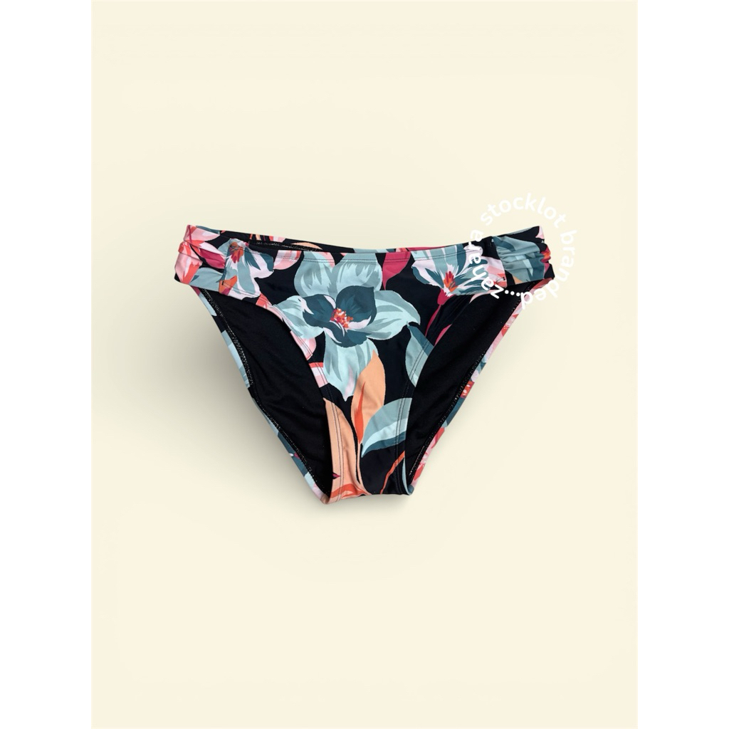 CD bikini Aqu* couture bunga hitam