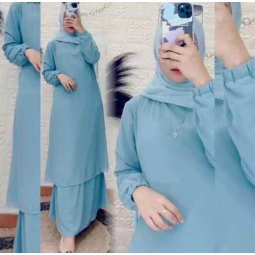 Gamis Malaysia Polos Dewasa//Gamis Ceruty Babydoll//Gamis Ceruty Kekinian//Gamis Ceruty Terbaru