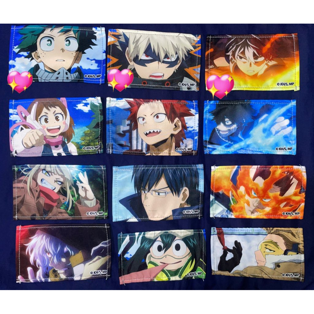 official fabric postcard my boku no hero academia mha bnha izuku midoriya deku bakugo katsuki bakugo