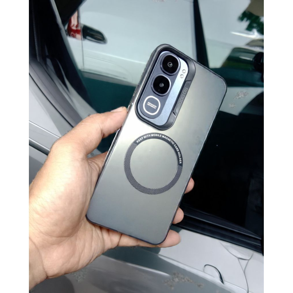 SOFTCASE/CASE VIVO MAGSAFE MAGNETIC IMD BLACK HYBRID PLATE TPU VIVO V40LITE Y50 Y03 Y17S Y20 Y51 Y10