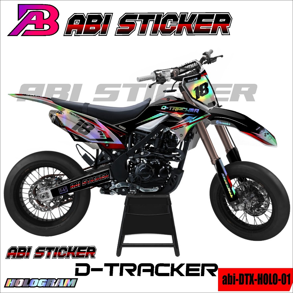 (COD) TERBARU Decal Sticker HOLOGRAM Motor Cross Dtracker 150 New Fullbody - Dekal Stiker KLX DTX D-