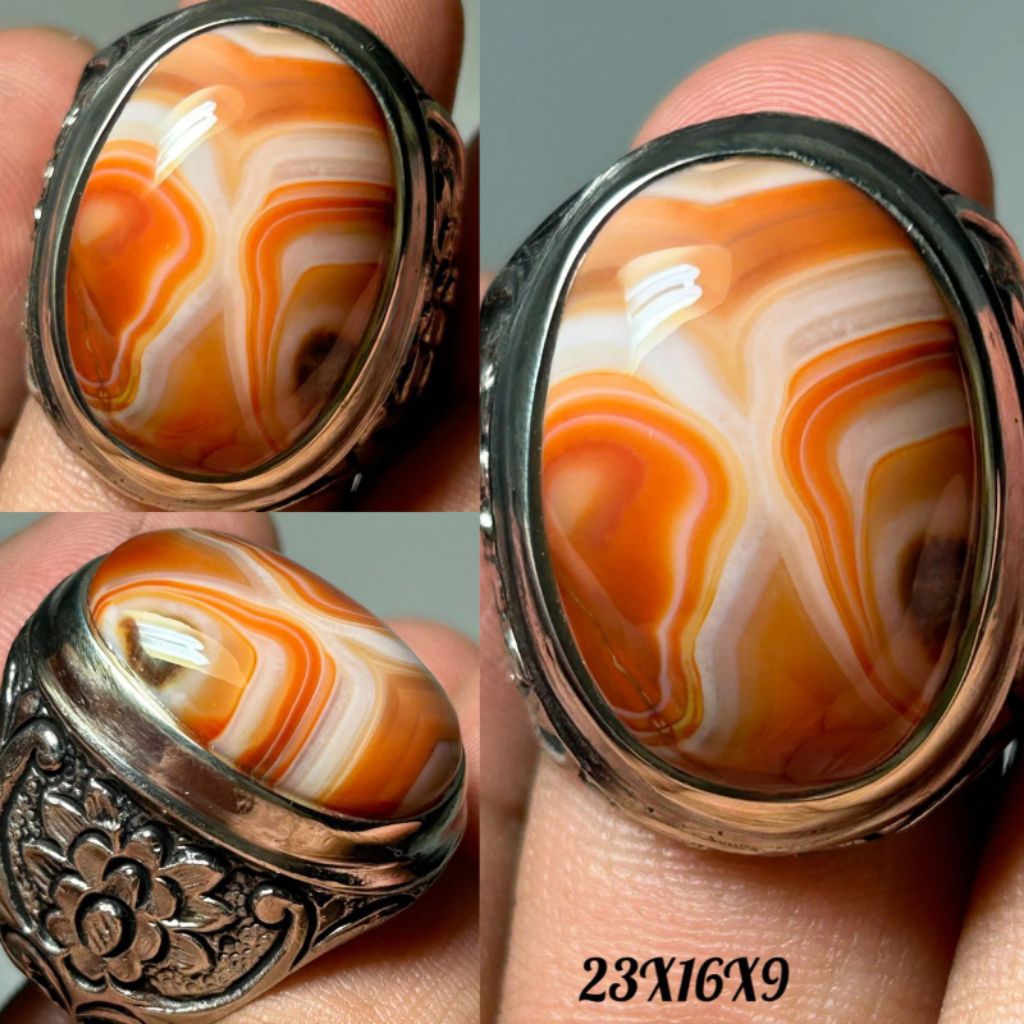 BATU AKIK YAMAN MOTIF HURUF X