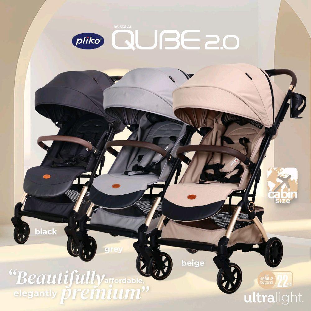 Pliko Baby Stroller BS 586AL QUBE 2.0 Kereta Dorong Bayi Cabin Size