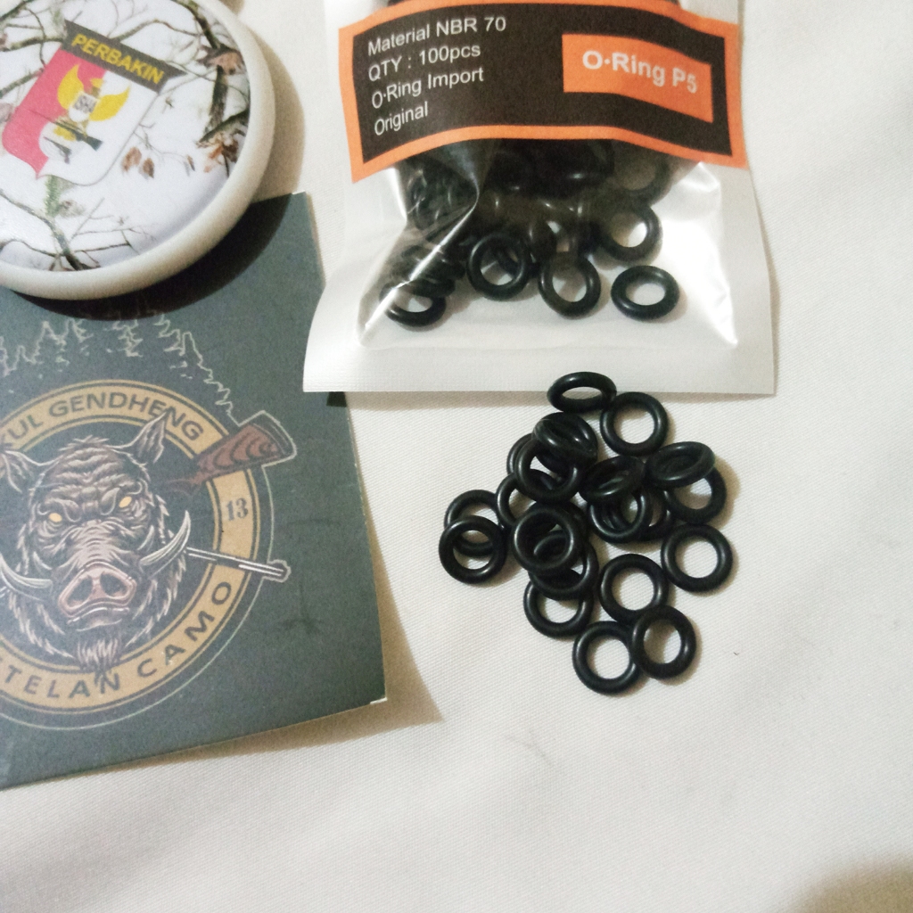 SIL PENTIL TABUNG V5 OD22 OD25 KODE P5 ISI 10 PCS BAHAN NBR 70 (SC2384)