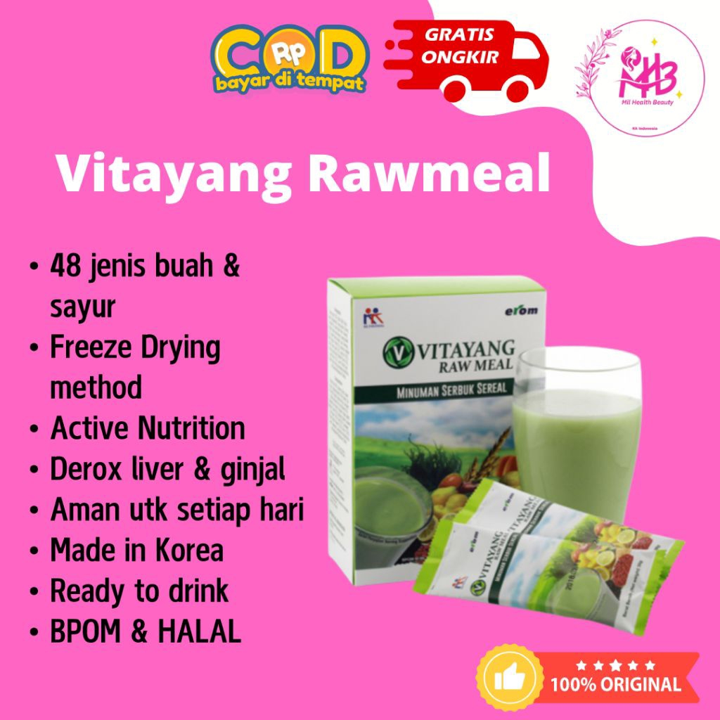 Vitayang Raw Meal Diet Herbal Slim Sehat Susu Diet Vitamin Detox Pelangsing BPOM Penurun Berat Badan