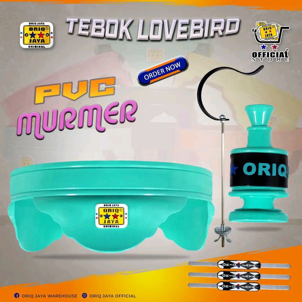 TEBOK KANDANG SANGKAR LOVEBIRD PVC ORIQ JAYA