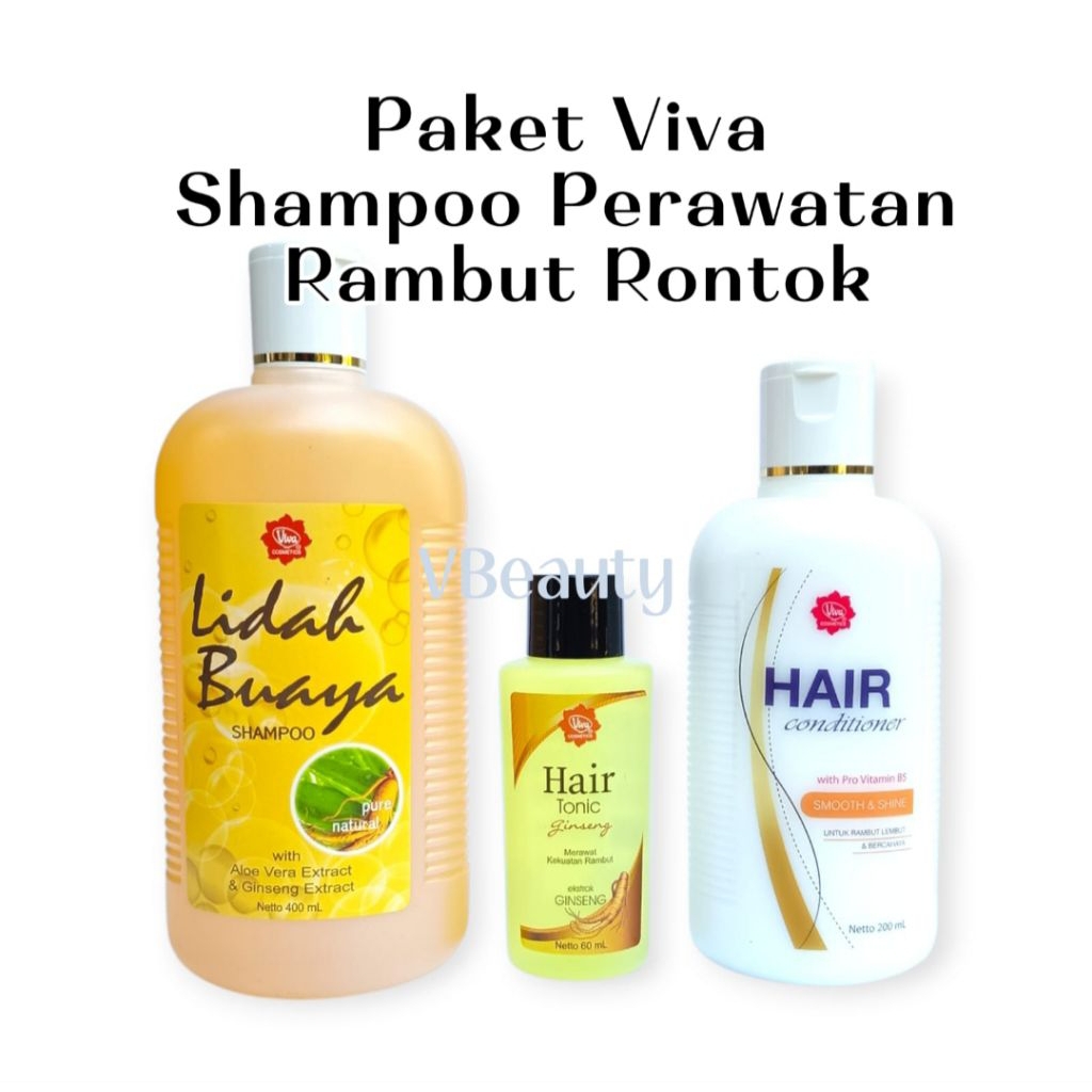 [PROMO] Paket Viva Perawatan Rambut Rontok - Hair Fall Treatment - Shampoo Hair Tonic Conditoner