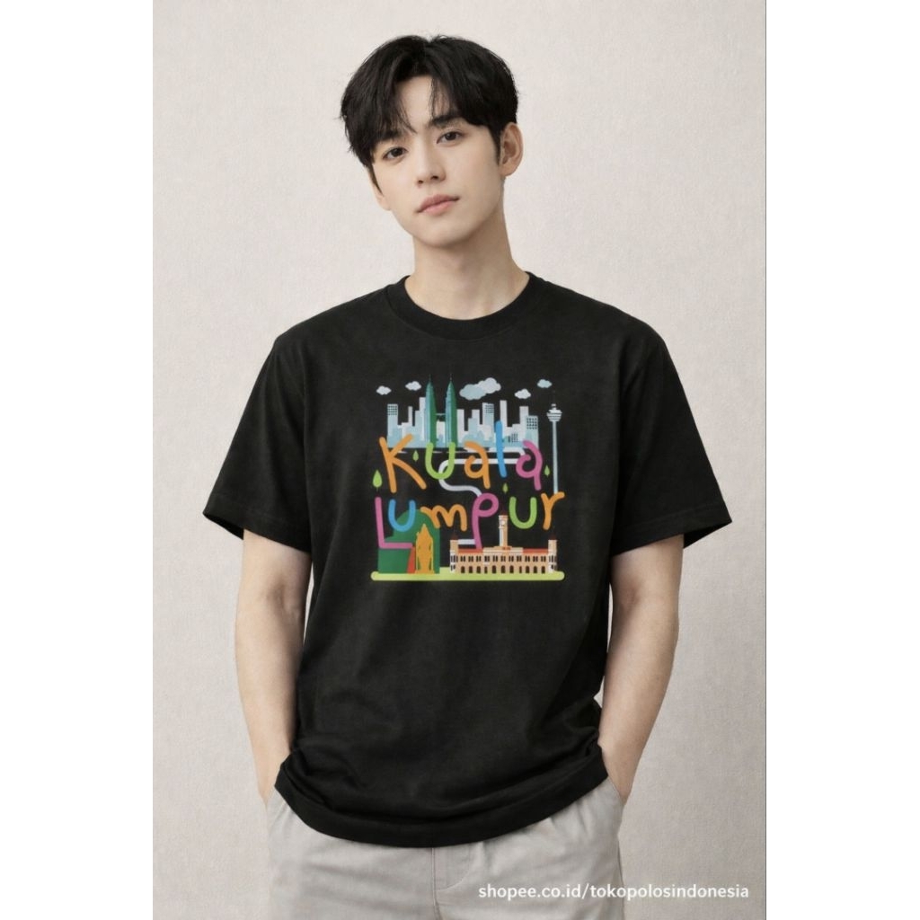 Kaos Souvenir - Kuala Lumpur - Malaysia , kaos oleh oleh Kuala Lumpur , Kaos Malaysia , size S - 3XL