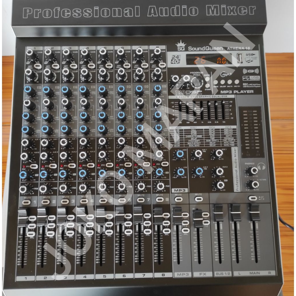 mixer soundqueen Athena 10 mixer audio 10 channel 199dsp mixer original