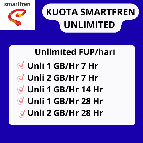 Kuota Smartfren Unlimited 7 hari 14 hari 28 hari 1 bulan
