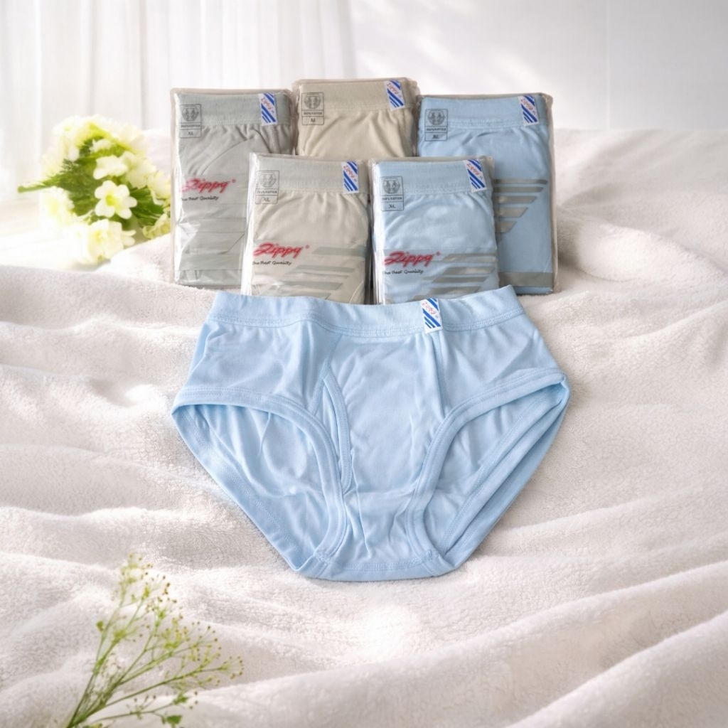 [ 3pcs ] Celana Dalam Pria Zippy | CD Zippy Dewasa Original | Celana Dalam Pria 100% Katun