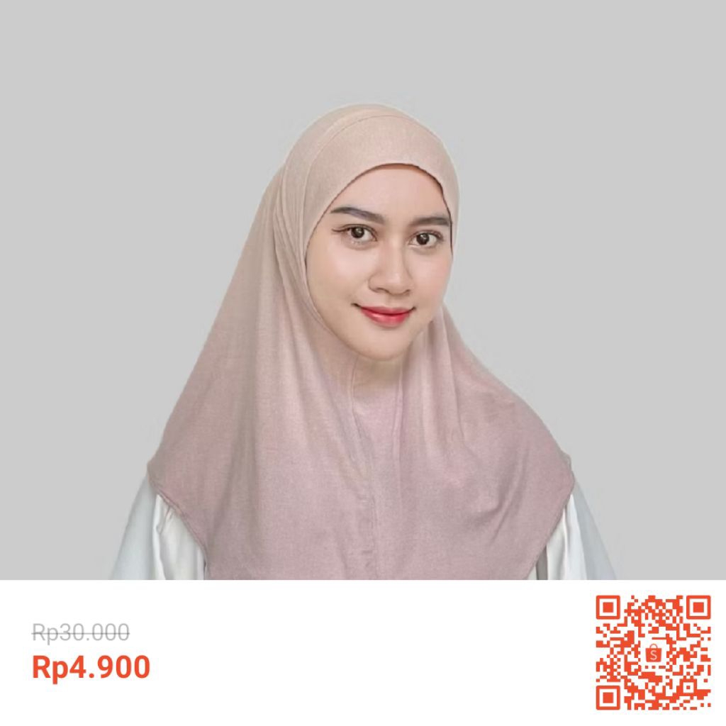 Bergo Instan Rayon Mima Bergo kaos Rayon Size M