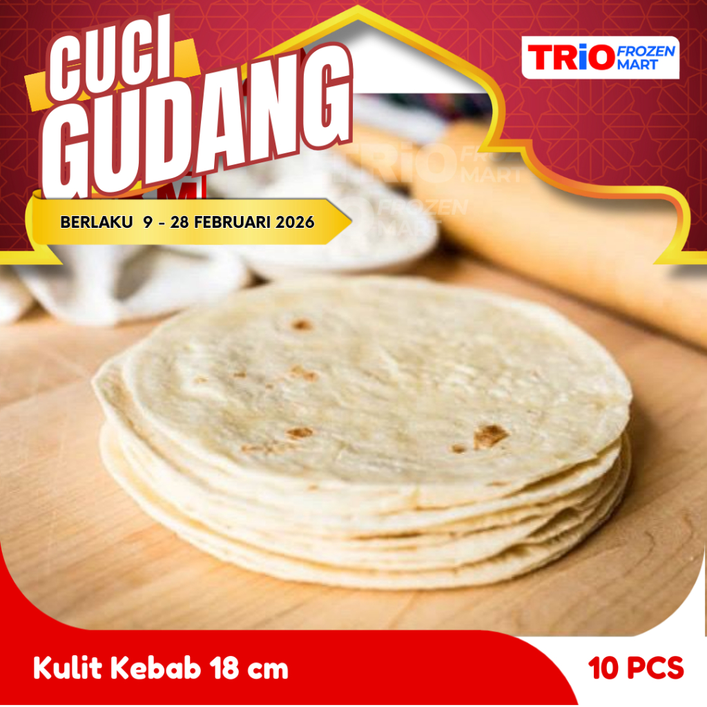 KULIT KEBAB TORTILA 18CM - ISI 10PCS