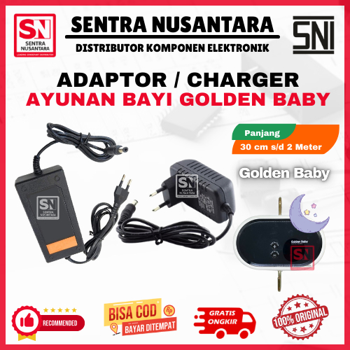 Adaptor Ayunan Listrik Bayi GOLDEN BABY | GOLDEN BABY Adaptor Ayunan Bayi Baru Anti Korslet 2 Meter 