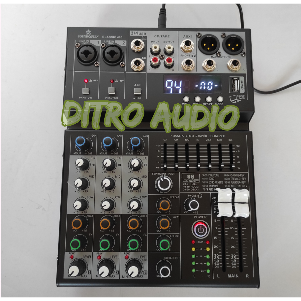 Mixer SOUNDQUEEN CLASSIC 400  MIXER 4 CHANNEL SOUND QUEEN CLASSIC400