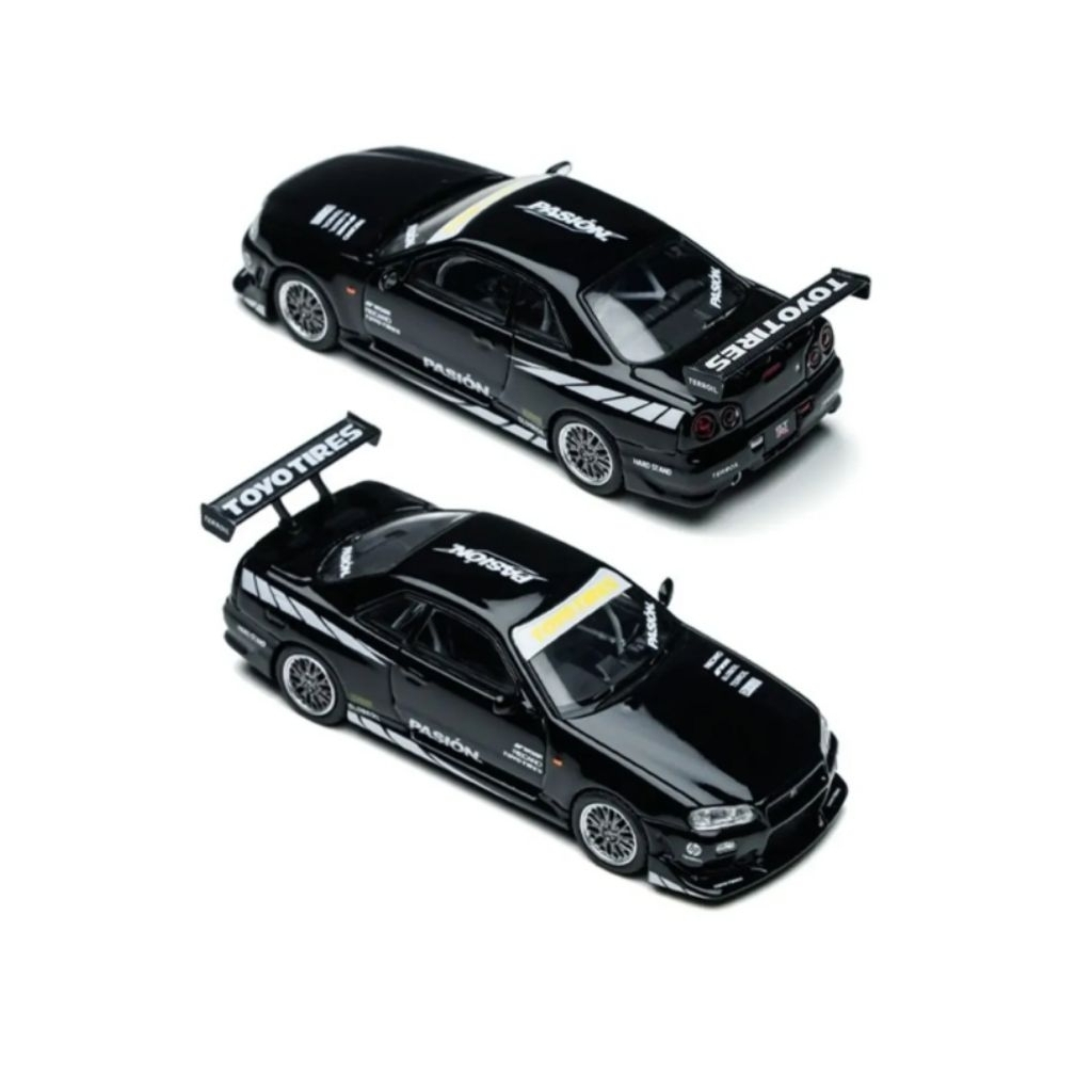 Time micro nissan skyline GTR R34 black street limited edition