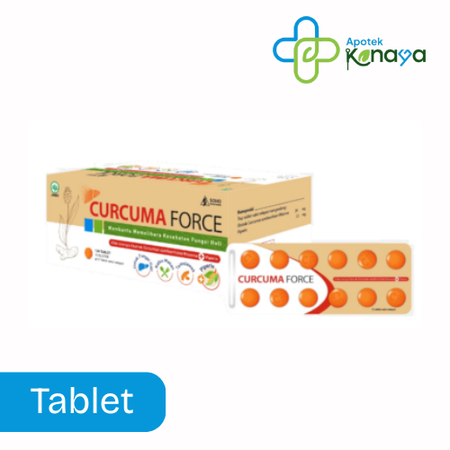 Apotek Kanaya - CURCUMA FORCE Tablet Melancarkan Pencernaan Kurkuma Herbal Dewasa