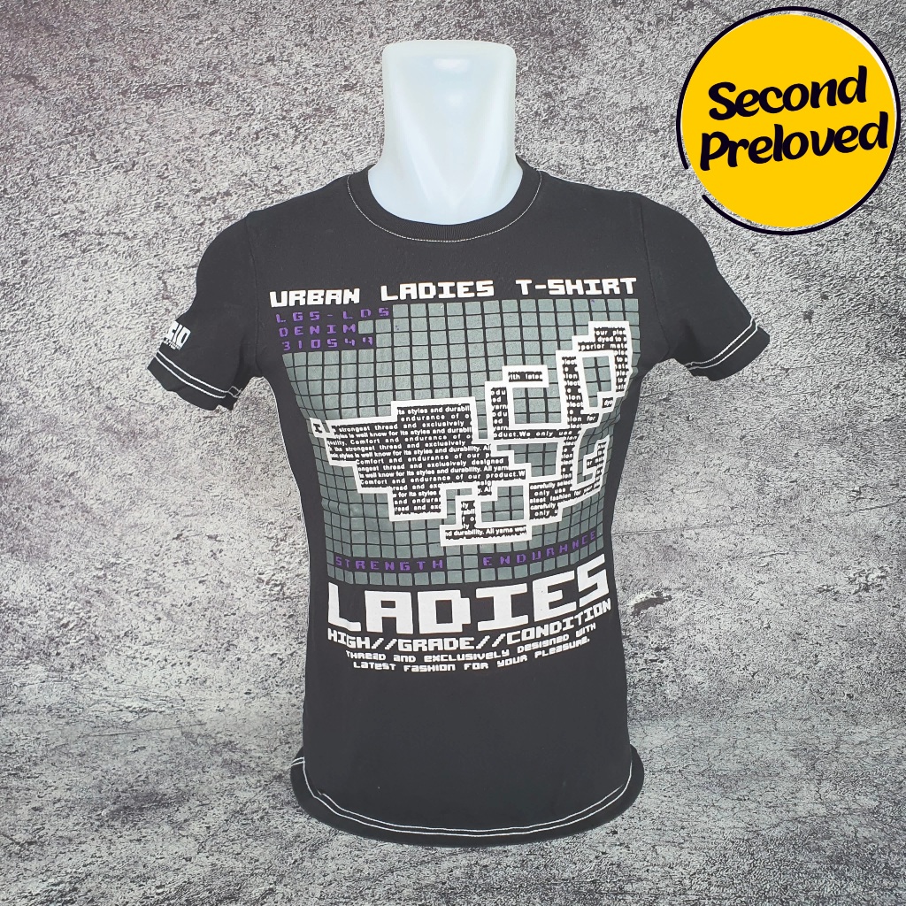 Baju Kaos Wanita / Anak LGS - Size S / Lebar 42 cm - Original - Second