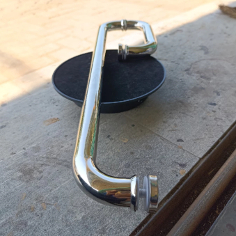 HANDLE SHOWER 20X50 CM / GAGANG PINTU KACA KAMAR MANDI STAINLESS STEEL SUS 304 MIRROR KILAP