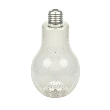 Gelas Bohlam Kaca Unik Tutup Lubang Tahan Panas Cafe Resto / gelas unik plastik bentuk bolam lampu /