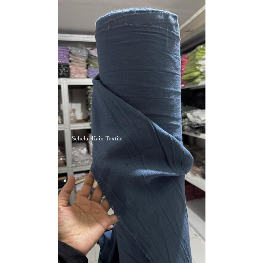 Kain Linen Angel – Warna Denim