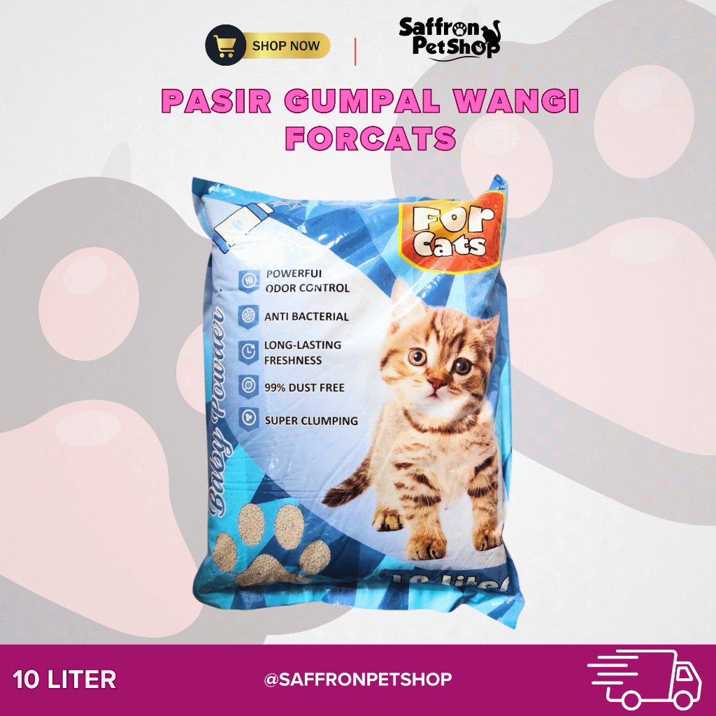 PASIR KUCING GUMPAL FOR CATS 10 LITER