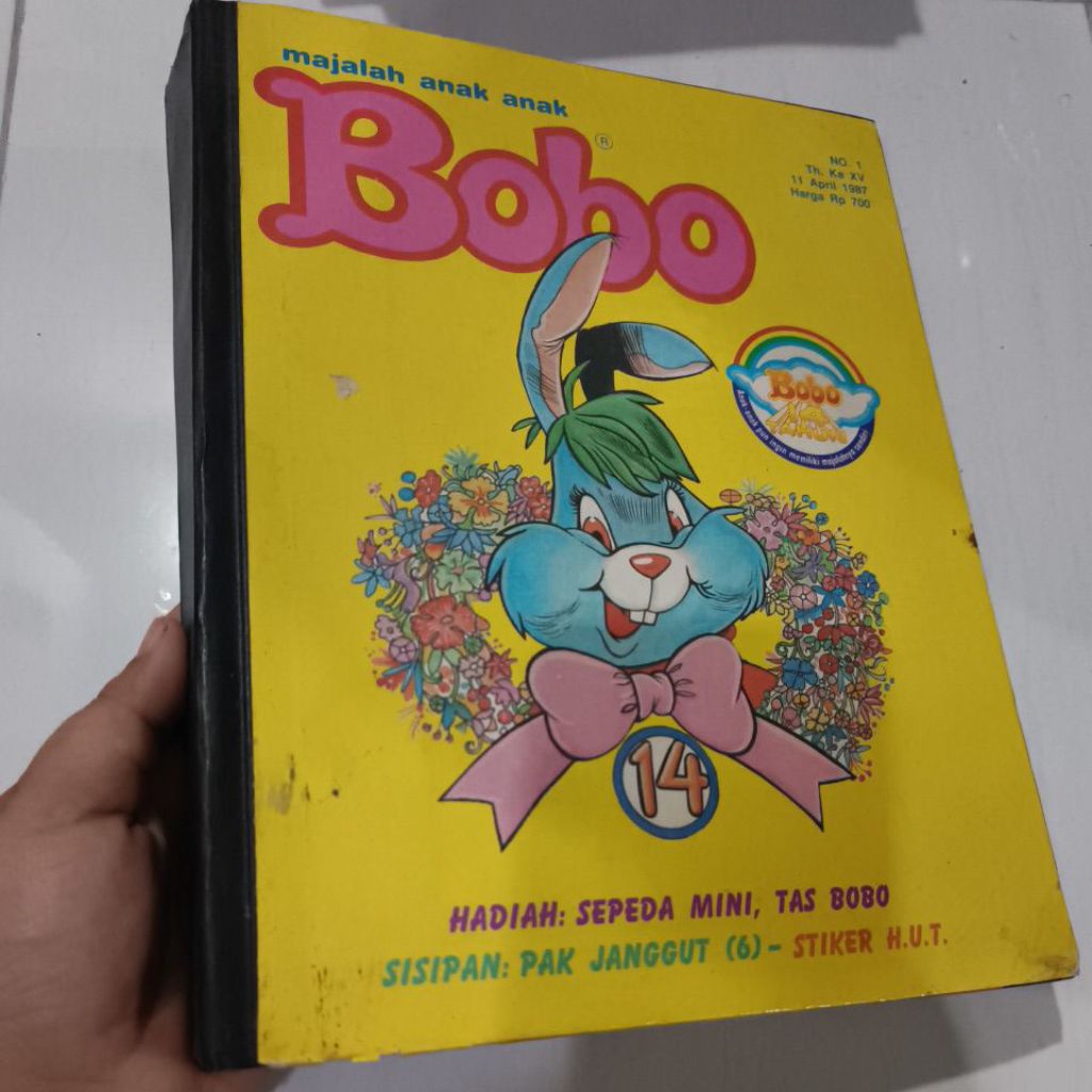 bundel majalah BOBO tahun 1987 isi 13 edisi urut