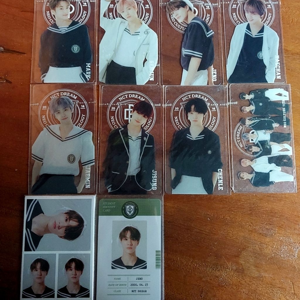Back To School NCT Dream 2021 Official Jeno Photocard PC ID Card Photo ID Bookmark