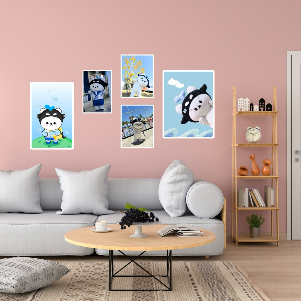 Poster Dinding Custom Langsung Cetak - Hiasan Dinding Kamar Aesthetic Custom foto mascot, artis, fot