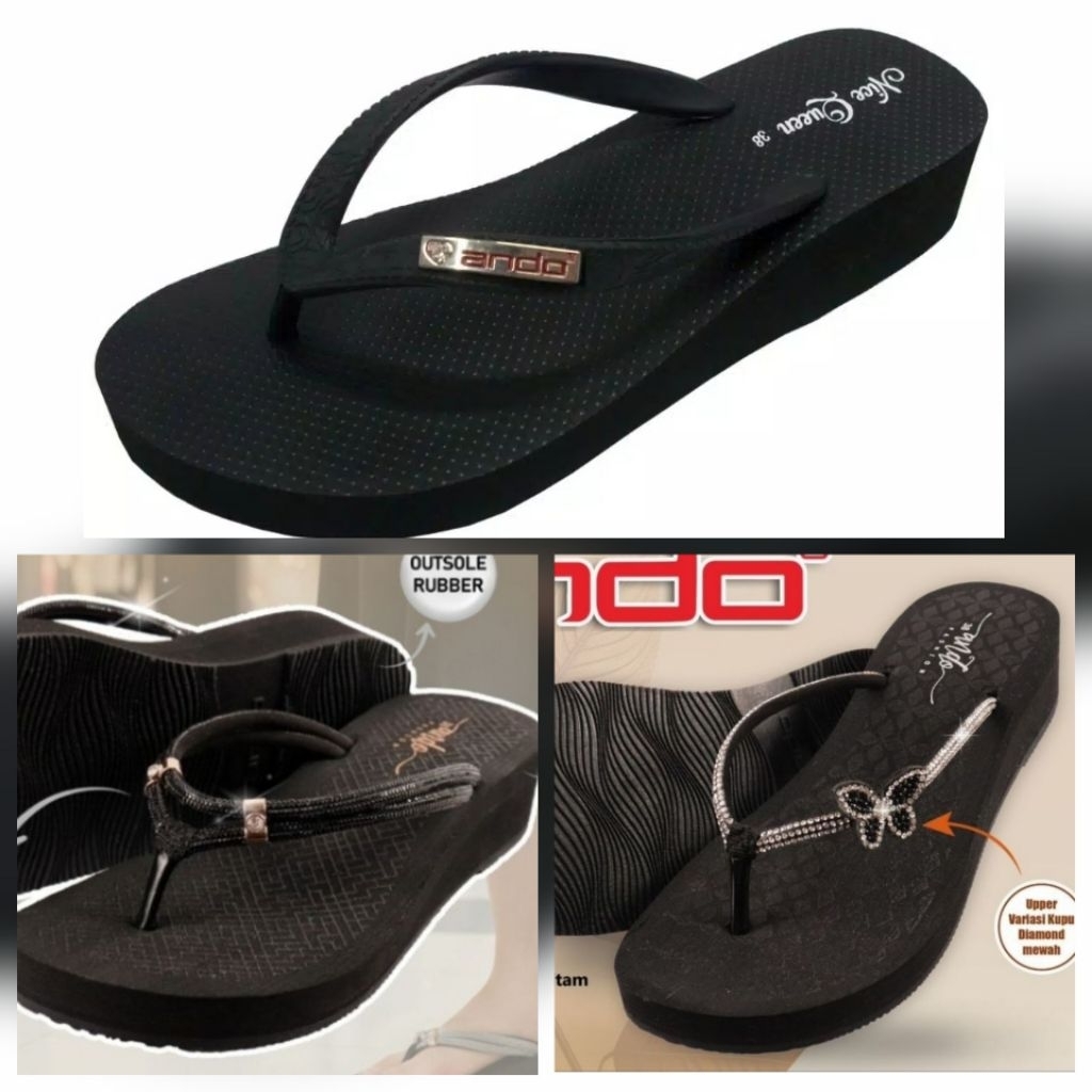 SANDAL ANDO NICE QUEEN/ JEPIT WEGDES ANDO NICE QUEEN WANITA/ JEPIT ANDO nice blink