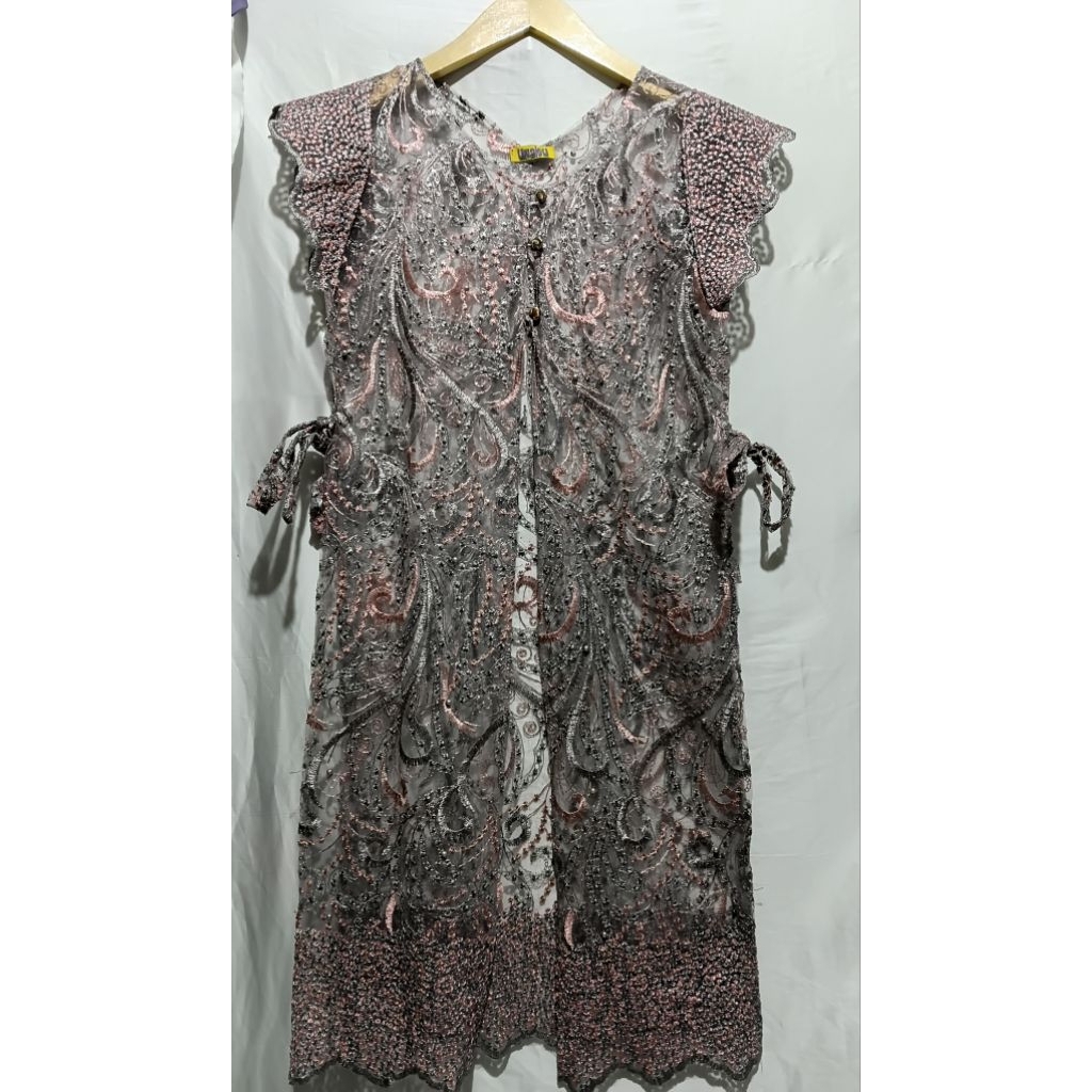 Vest brukat wanita/Ld 90/panjang 104/Rompi Brukat wanita dewasa/Rompi cantik/baju lebaran