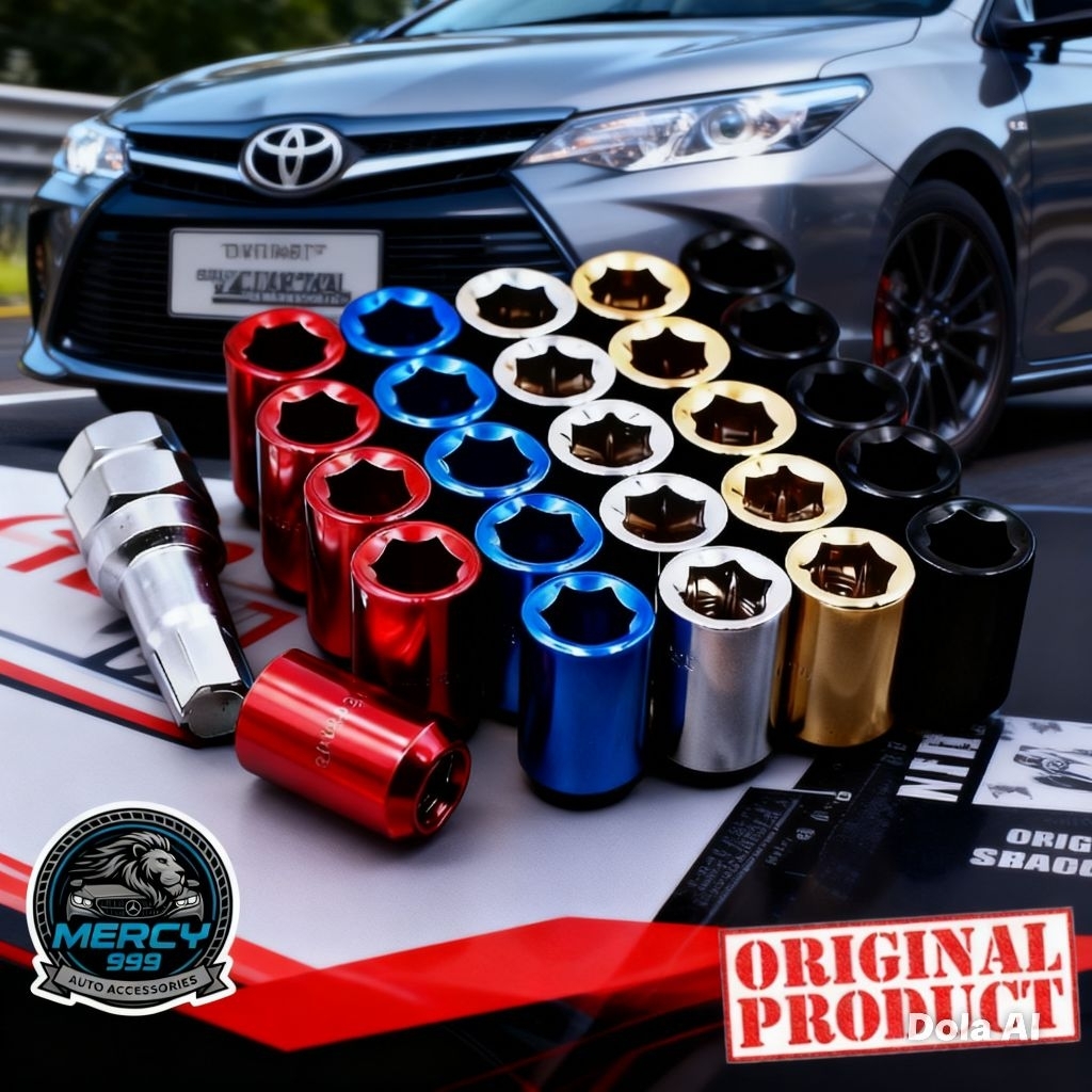 Toyota Kijang Kapsul LSX LGX  Mur Roda Racing Baut Lugnut Variasi Warna Seneka Anti Maling 16/20 Pcs