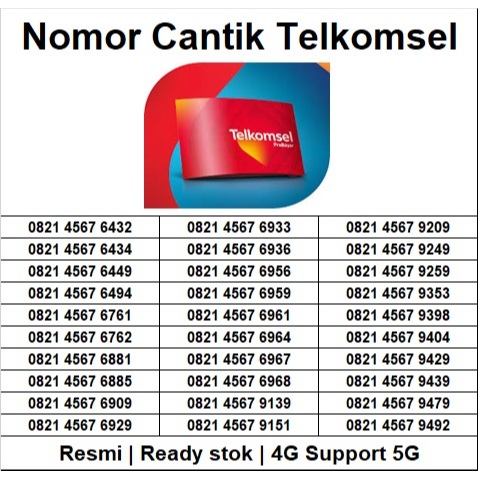 Nomor Cantik Telkomsel Kartu Perdana 4G/5G F31