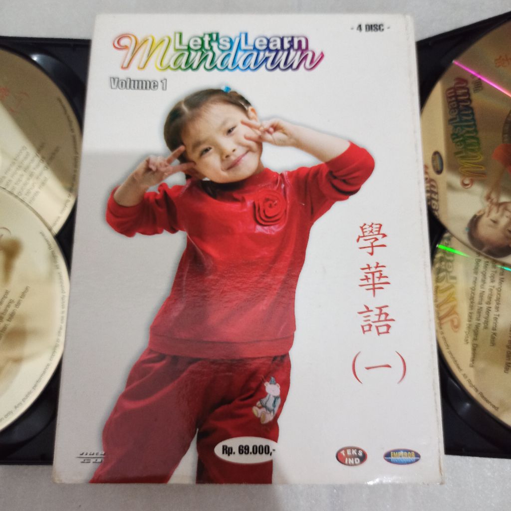 Preloved vcd belajar mandarin 4 disc
