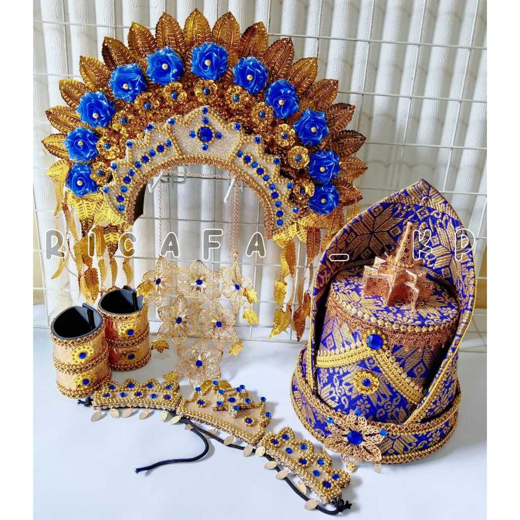 [BUNDLING] SET ACEH - AKSESORIS ADAT ACEH - TOPI LINTO SUNTING ACEH - ACC TARI ANAK
