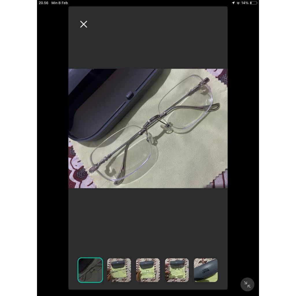 kacamata minus frameless vintage