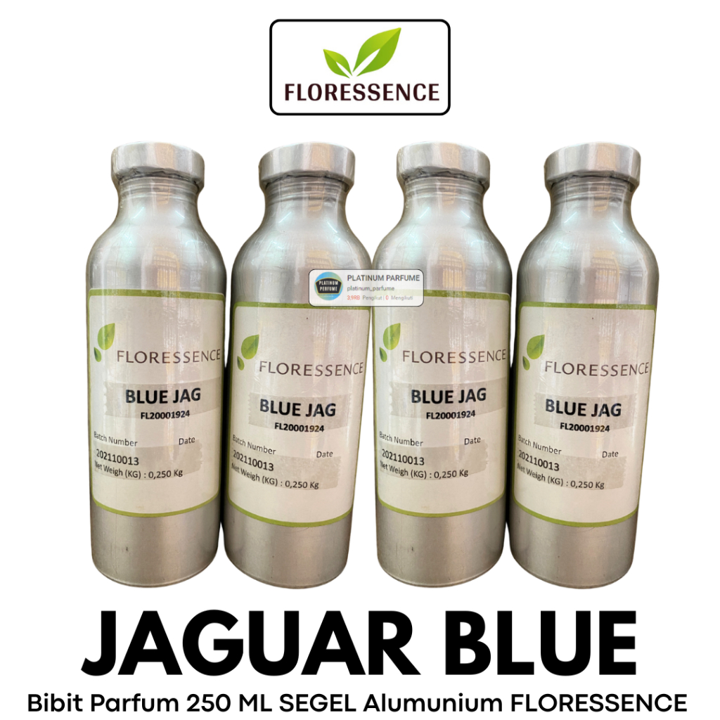 Bibit Parfum BLUE JAG ( JAGUAR BLUE ) SEGEL 250 MLAlumunium FLORESSENCE Fragrance  / Bibit Parfum Pr