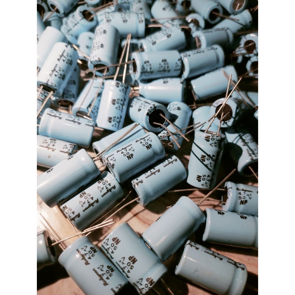 New original Elco RUBYCON baru Elko 50v 4.7uf Rubycon berkualitas oke original 50volt 4.7,uf 1.5cm