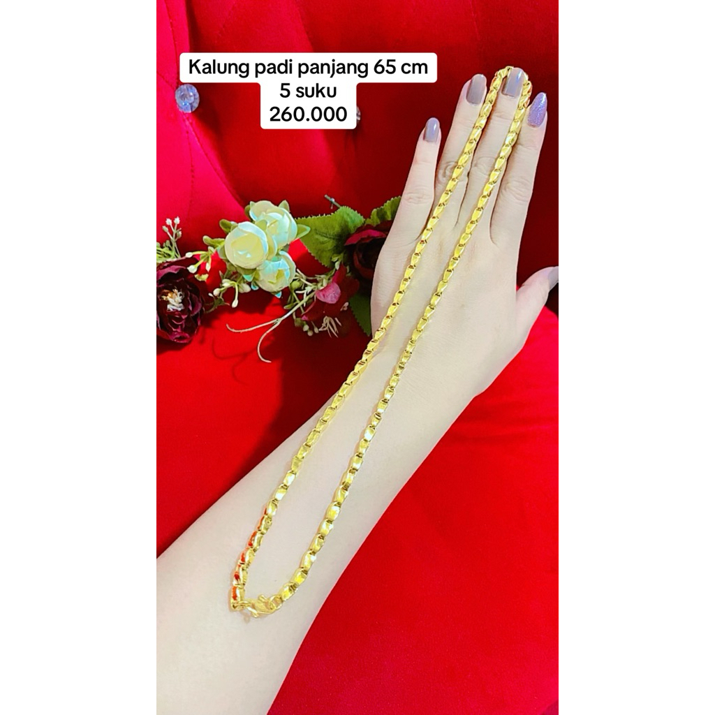 KALUNG PADI 5 SUKU 24 K BAHAN SEPUHAN