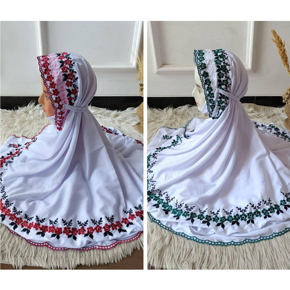 Mukena Terusan Panjang Motif Bordir