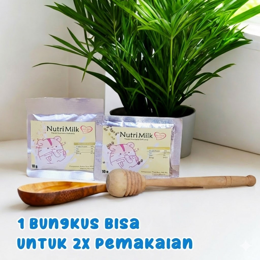 NUTRI MILK 5 GRAM SUSU PENGGEMUK HAMSTER & SUSU BAYI HAMSTER SUGAR GLIDER PENGGANTI AIR SUSU INDUKAN
