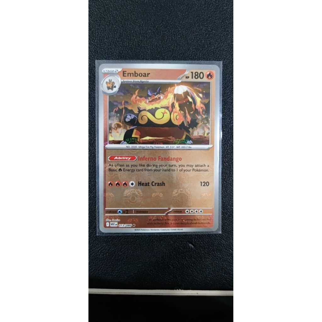 Emboar (Master Ball Pattern) White Flare 013/086 Kartu Pokemon TCG Trading Card Game English Origina