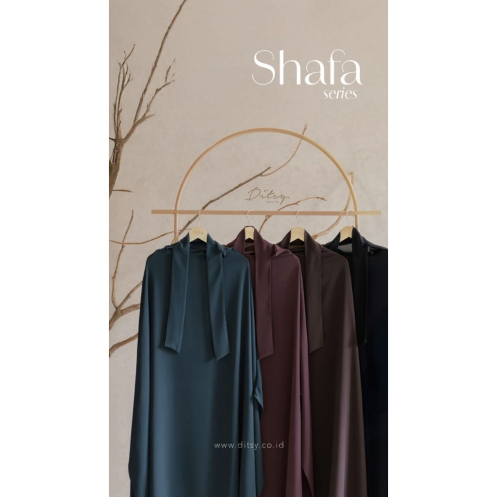 DITSY MOSLEM FEBRUARI 2026 - SHAFA MAZEN - BITTER CHOCOLATE - REGULER - FRENCH KHIMAR MAZEN ANTI UV 