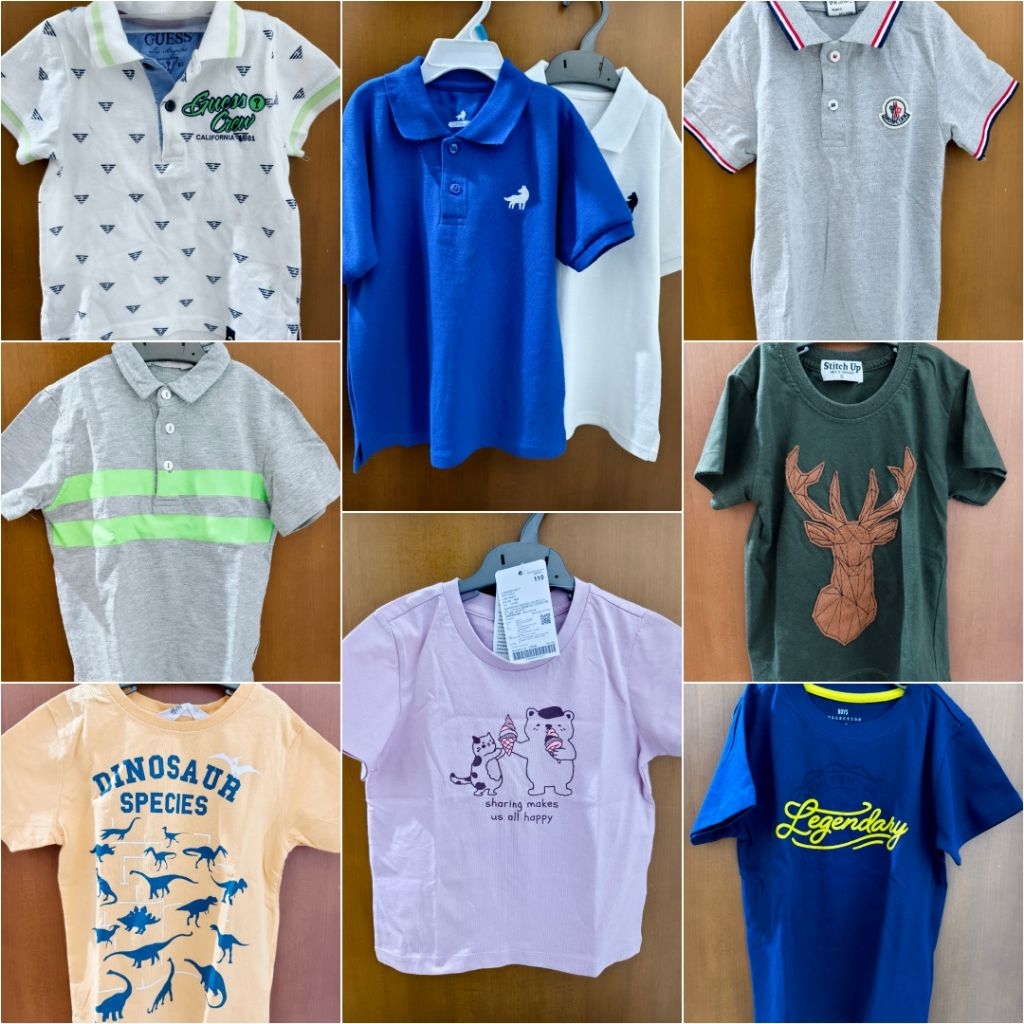 ORIGINAL POLO KAOS GIORDANO ANAK MIX BRANDED ORI PRELOVED SECOND BEKAS KIDS JUNIOR TODDLER 2 3 4 THN