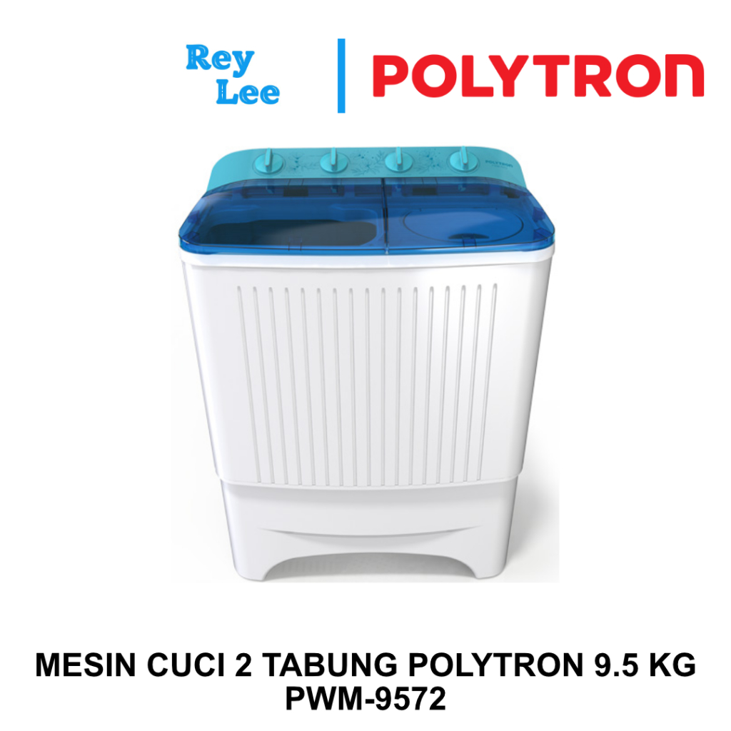Mesin Cuci Polytron 2 Tabung 9.5 Kg PWM-9572