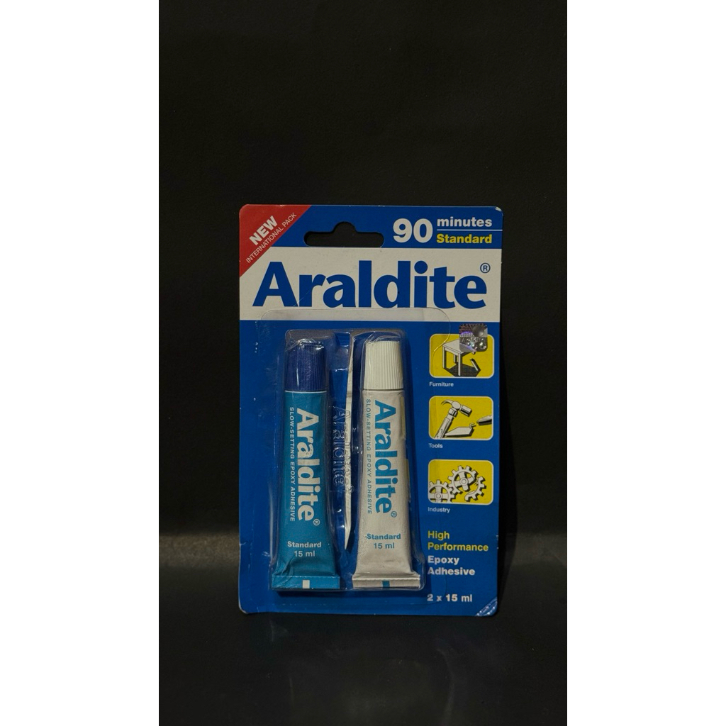 Lem Araldite Epoxy - Lem Super Kuat, Tahan Air, untuk Kayu, Logam, Plastik