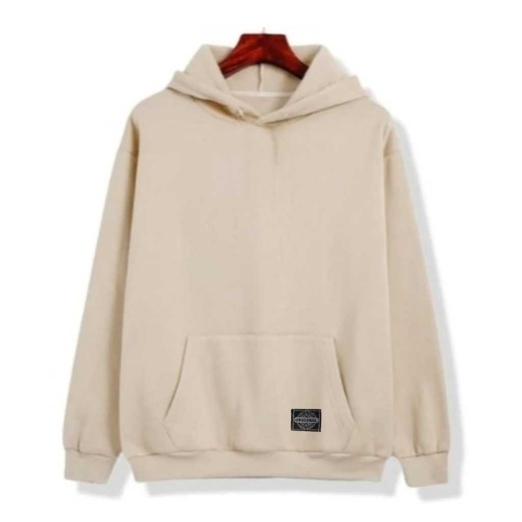 Hoodie Jumper Polos Cream M - XXL ( Pria & Wanita )