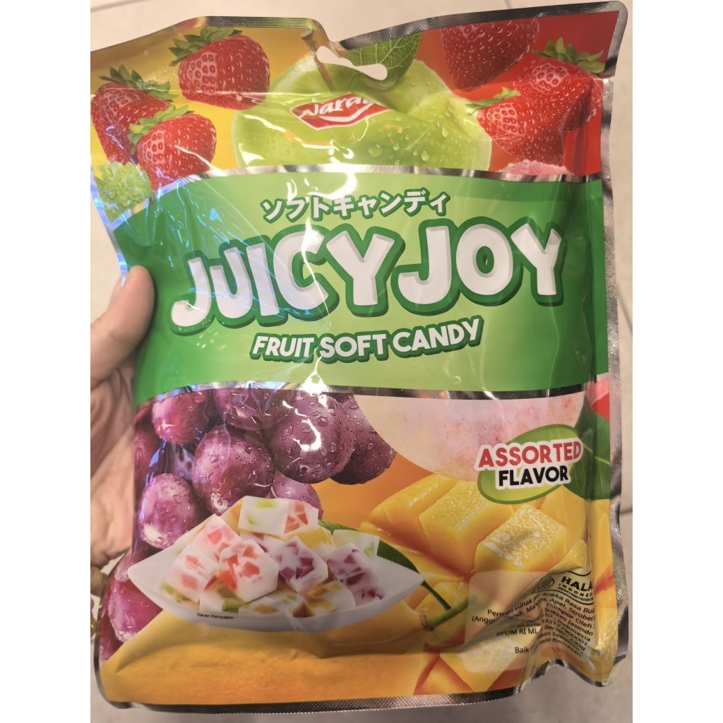 NARAYA JUICY JOY ASSORTED FRUIT SOFT CANDY. PERMEN JELLY. JELLY IMLEK. PERMEN IMLEK